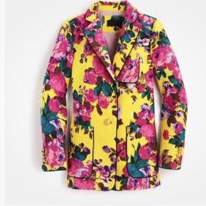 EUC J.Crew Collection Blazer in Ratti acid rose Sz 4 RARE